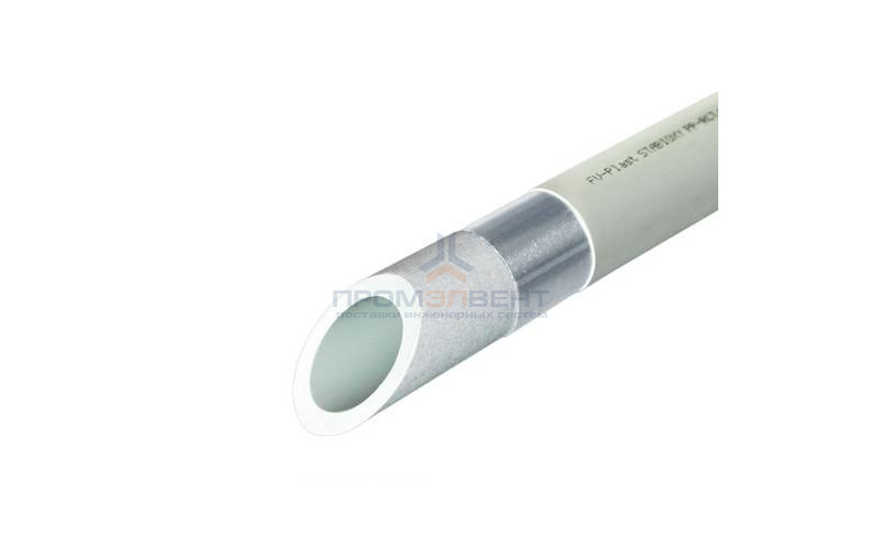 Труба полипропиленовая FV-Plast STABIOXY - 63 x 7,1 (PP-RCT/Al/P-RCT, PN10, штанга 4м, цвет серый)