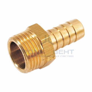 Штуцер комбинированный с наружной резьбой STOUT - 3/4" x 25 мм (латунь без покрытия)