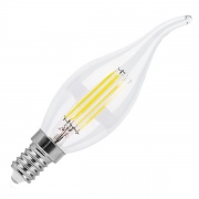 Лампа филаментная светодиодная свеча на ветру Feron LB-67 7W 4000K 230V E14 filament белый свет