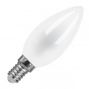 Лампа филаментная светодиодная свеча Feron LB-66 7W 4000K 230V 740lm E14 filament белый свет