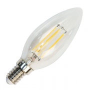 Лампа филаментная светодиодная свеча Feron LB-58 5W 4000K 230V 550lm E14 filament белый свет