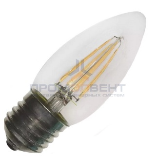 Лампа филаментная светодиодная свеча Osram LED SCL B 60 5W/840 230V CL E27 600lm Filament