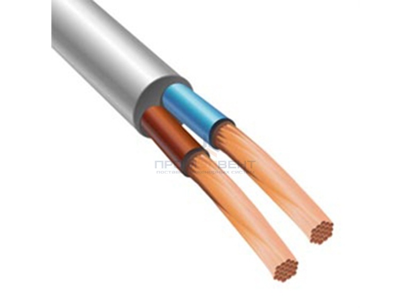 Провод ПВСнг(А)-LS 2х2,5 белый малодымный ГОСТ 7399 (БРЭКС)