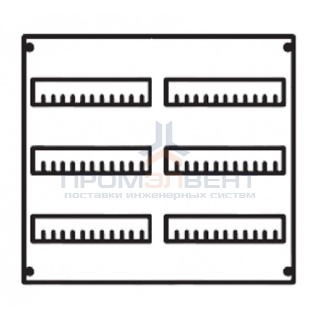 Панель под установку модульных устройств 2ряда/3 рейки высота 450 мм